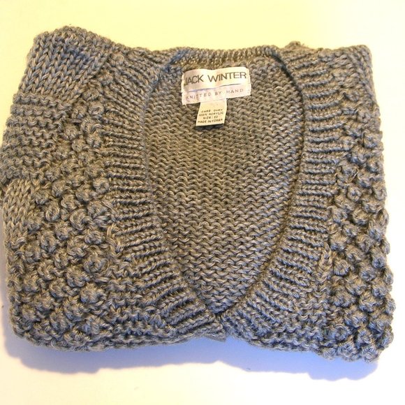 Jack Winter Hand Knit Button Front Vest Size Small - Picture 2 of 4